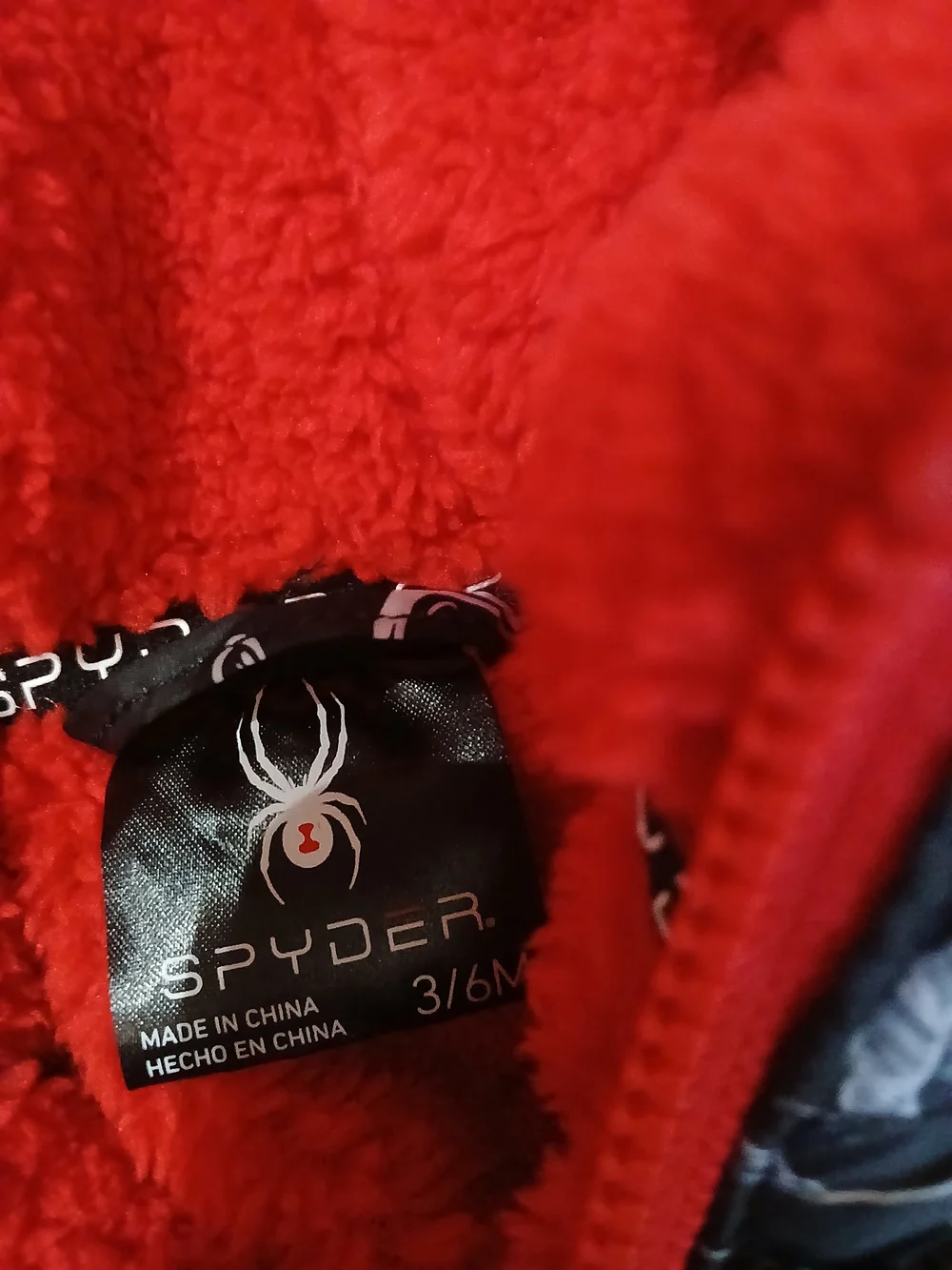 Spyder Black and Red Infant Snowsuit NWT White Graphics Red Fleece Lining 3-6 M